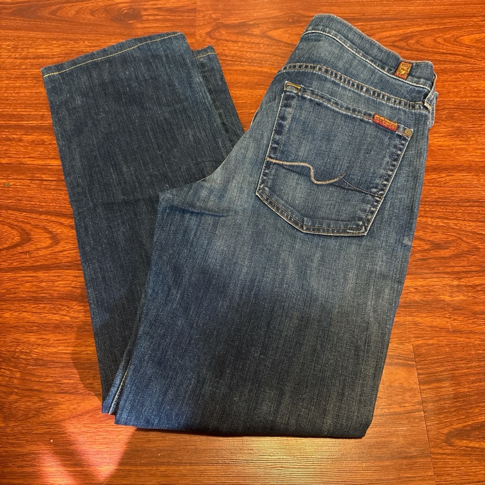 7 For All Mankind Blue Denim Jeans